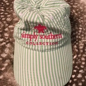 Simply Southern Green Seersucker Hat
